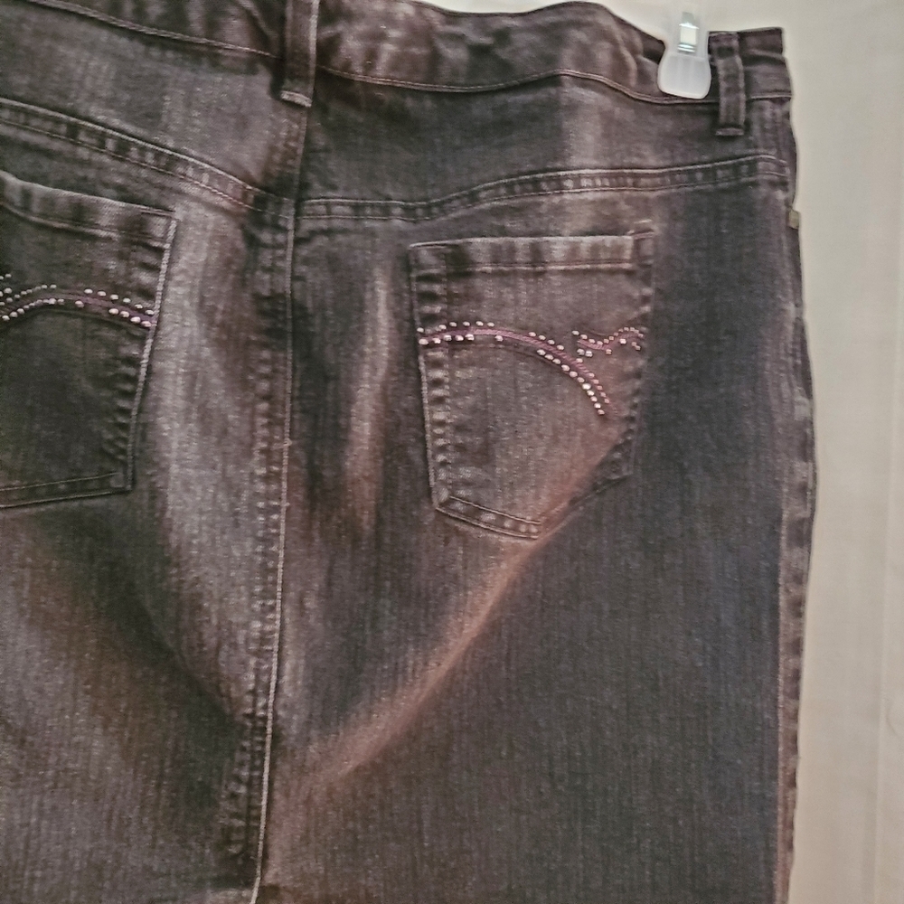Gloria Vanderbilt Denim skirt Amanda skirt Size 12 - Picture 7 of 9